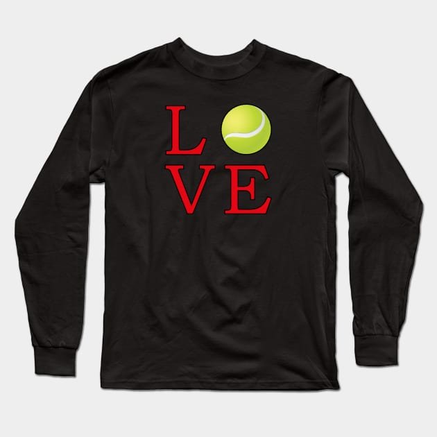 Tennis Love Long Sleeve T-Shirt by Mamon